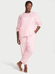 Victoria's Secret Angel Pink Trouser Cotton Pyjama Set - Image 1 of 3