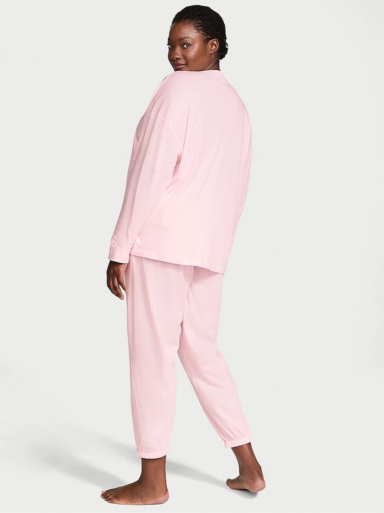 Victoria's Secret Angel Pink Trouser Cotton Pyjama Set - Image 2 of 3