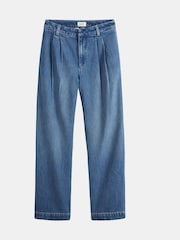 Hush denim blue Lya Pleated Wide Leg 100% Cotton Jeans - Image 5 of 5