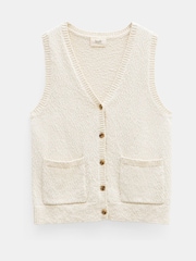 Hush White 100% Cotton Ottiline Knitted Waistcoat - Image 4 of 4