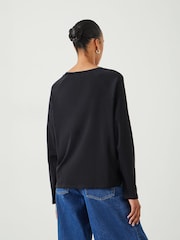 Negro - Hush Matilda 100% Cotton Raglan T-Shirt - Imagen 3 de 5