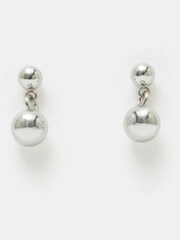 Hush Silver Tone Serina Stud Drop Earrings - Image 2 of 3