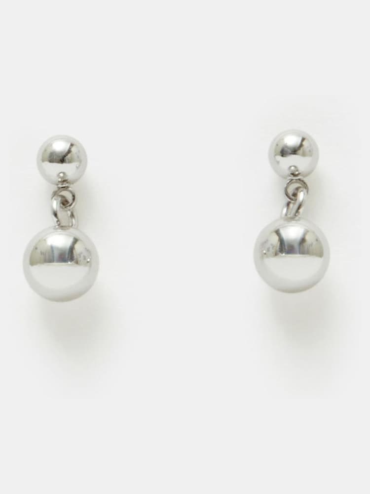 Hush Silver Tone Serina Stud Drop Earrings - Image 2 of 3