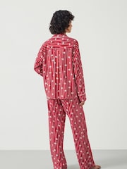 Hush Red Luella Cotton Viscose Stripe Polka Dot 100% Cotton Pyjamas Set - Image 2 of 5