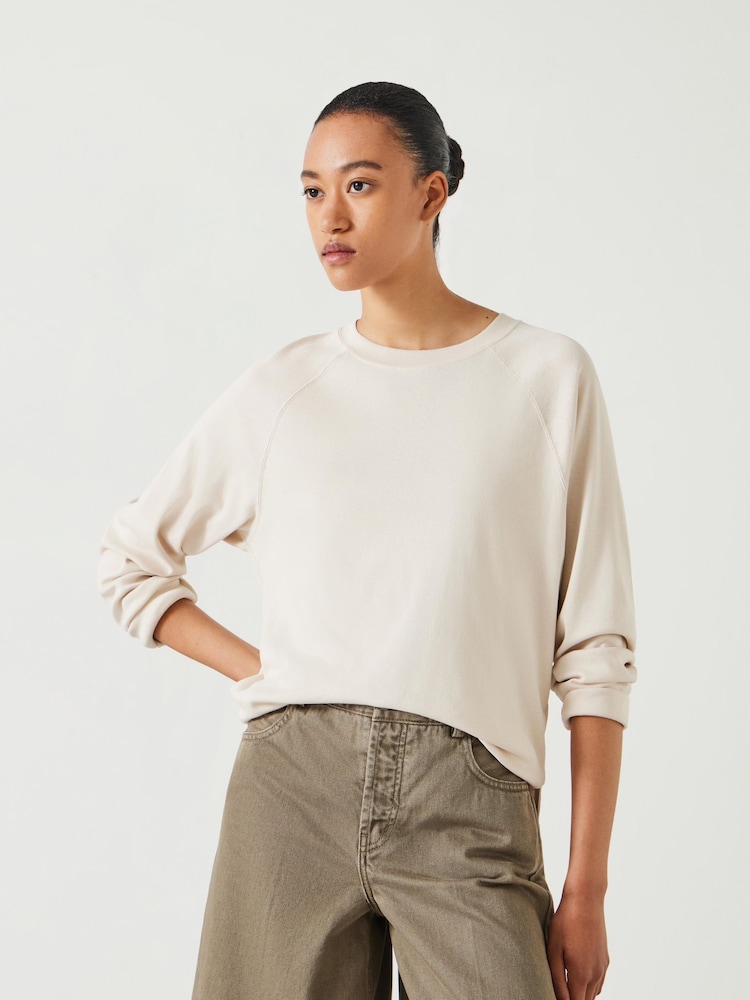Crema - Hush Matilda 100% Cotton Raglan T-Shirt - Imagen 1 de 4