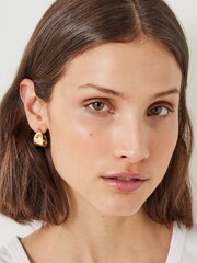 Hush Gold Tally Hoop Earrings - Image 2 of 4