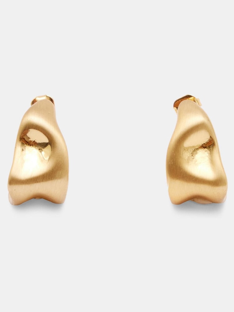 Hush Gold Tally Hoop Earrings - Image 4 of 4