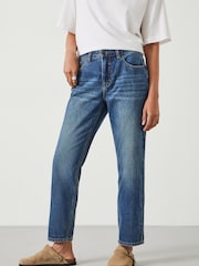 Hush Dark Blue Boyfriend 100% Cotton Jeans - Image 1 of 5