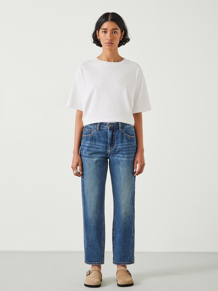 Hush Dark Blue Boyfriend 100% Cotton Jeans - Image 2 of 5