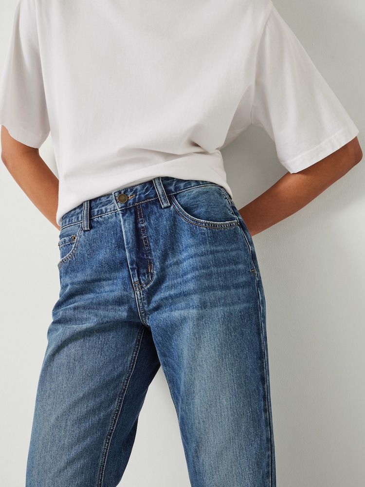 Hush Dark Blue Boyfriend 100% Cotton Jeans - Image 4 of 5