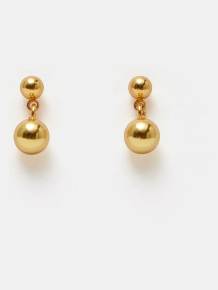 Hush Gold Tone Serina Stud Drop Earrings - Image 3 of 3