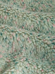 Teal Blue Teddy Borg Quarterzip Fleece Sweatshirt - Image 6 of 7