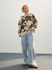 Chocolate Cow All-Over Print Crew Neck Sweatshirt - Image 2 of 7