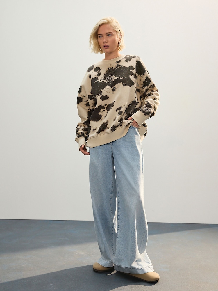 Chocolate Cow All-Over Print Crew Neck Sweatshirt - Image 2 of 7