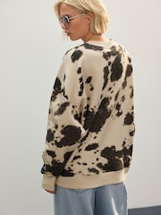Chocolate Cow All-Over Print Crew Neck Sweatshirt - Image 3 of 7