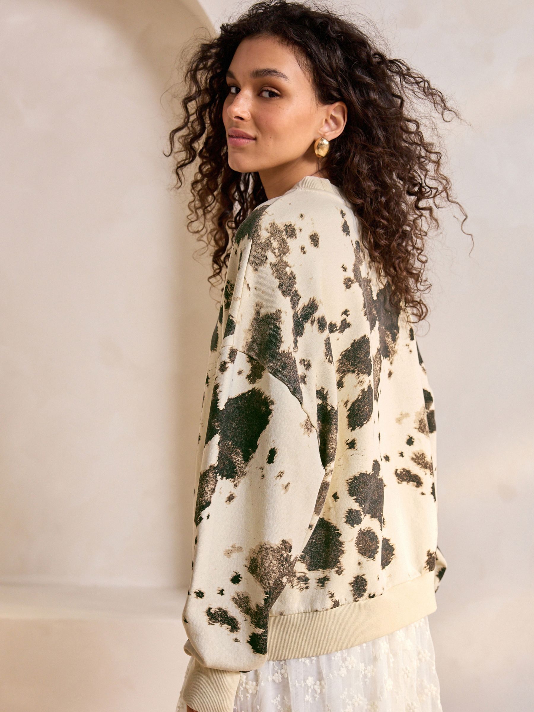 Buy Chocolate Cow All-Over Print Crew Neck Sweatshirt from Next USA