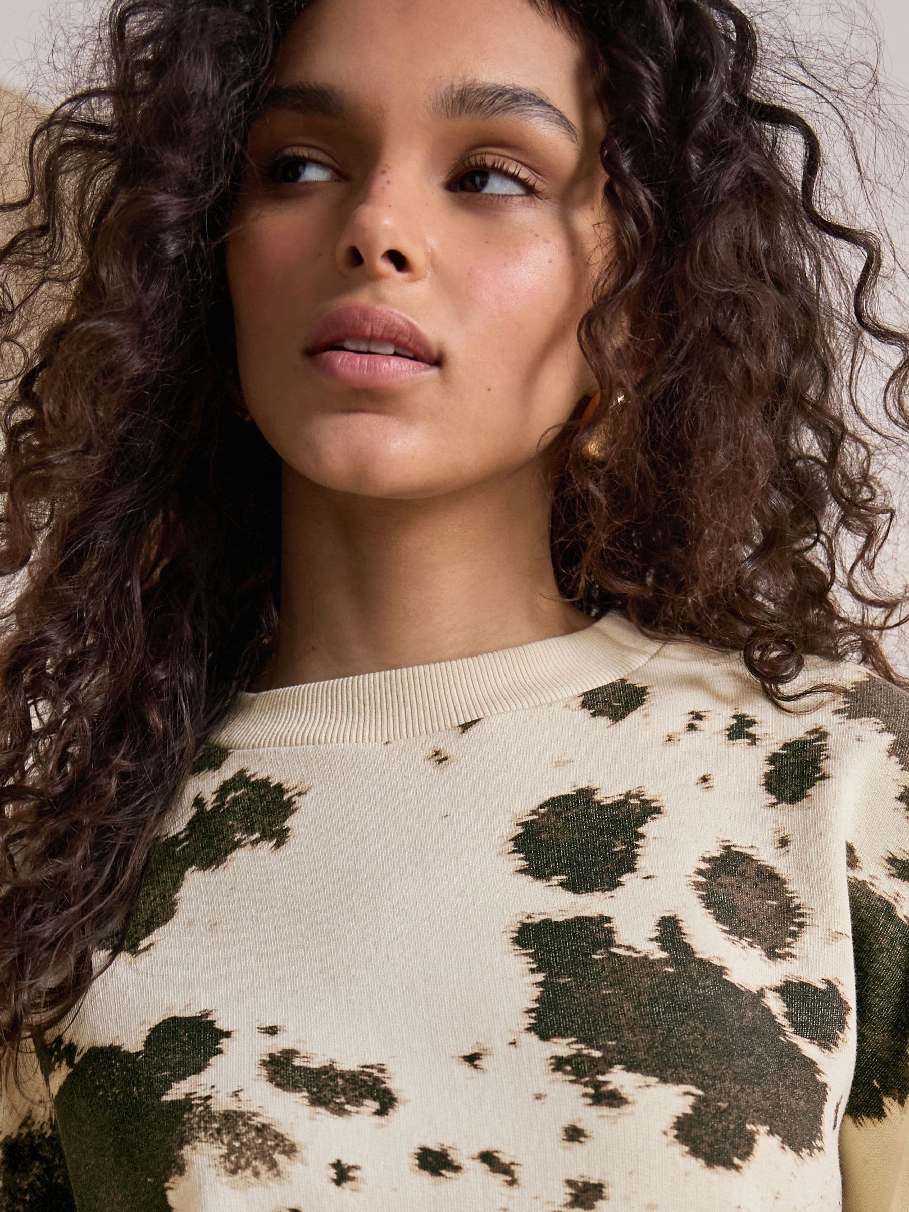 Buy Chocolate Cow All-Over Print Crew Neck Sweatshirt from Next USA