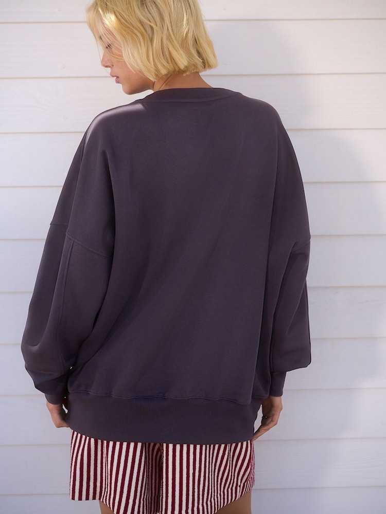 Charcoal Grey License Cherry Coke Washed Charcoal Crewneck Sweatshirt - Image 2 of 6