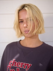 Charcoal Grey License Cherry Coke Washed Charcoal Crewneck Sweatshirt - Image 3 of 6