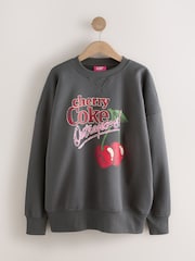 Charcoal Grey License Cherry Coke Washed Charcoal Crewneck Sweatshirt - Image 4 of 6