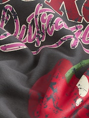 Charcoal Grey License Cherry Coke Washed Charcoal Crewneck Sweatshirt - Image 5 of 6