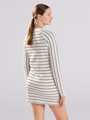 Stripe Monochrome - Robe courte texturée Seer Sucker - Image 2 of 8