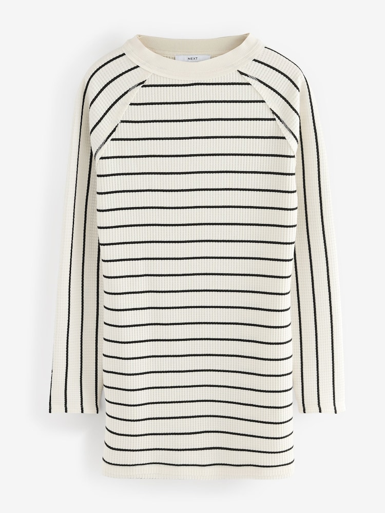 Stripe Monochrome - Robe courte texturée Seer Sucker - Image 6 of 8