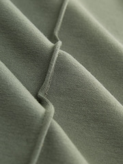 Khaki Green Slinky Wide Leg Corduroy Side Stripe Track Trousers - Image 4 of 4
