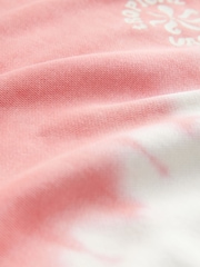 وردي/أزرق على أخضر - Slouched Neck Shoulder Summer Sweat Top - صورة 8 من 8