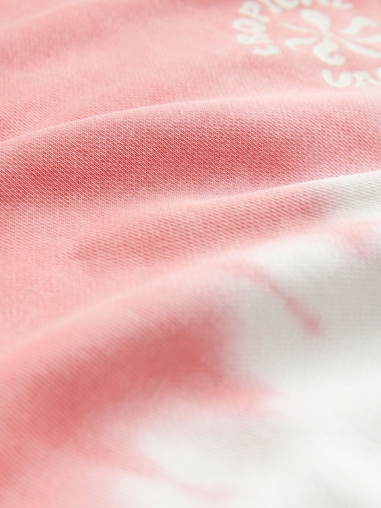 وردي/أزرق على أخضر - Slouched Neck Shoulder Summer Sweat Top - صورة 8 من 8