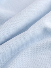 Light Blue Raw Hem Detail Washed 100% Cotton Crew Neck Sweatshirt - Image 6 of 8