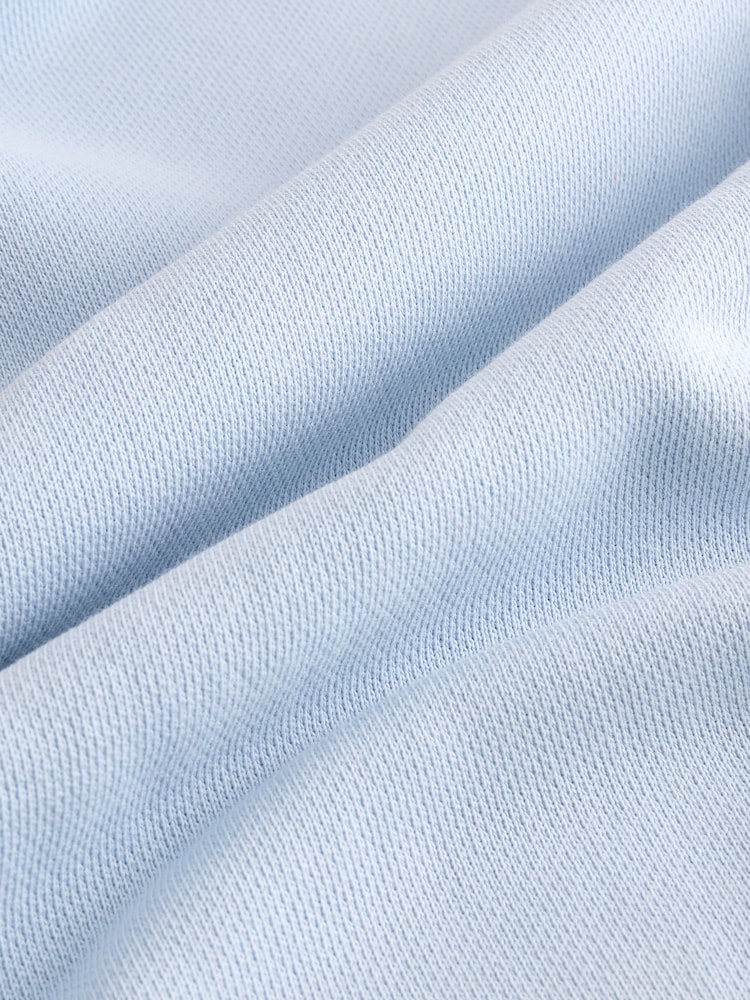 Light Blue Raw Hem Detail Washed 100% Cotton Crew Neck Sweatshirt - Image 6 of 8