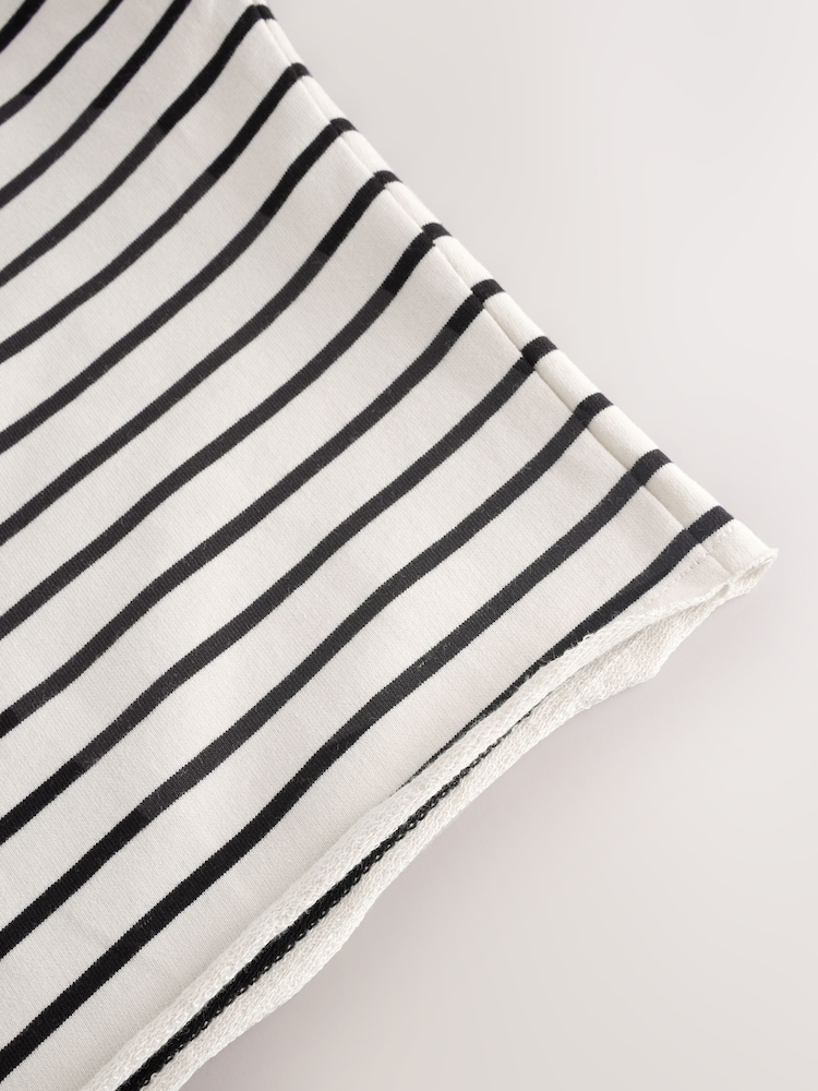 مخطط - Slouched Neck Shoulder Summer Sweat Top - صورة 9 من 9