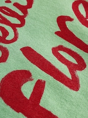 Green/Red Relaxed Fit Florence Painted Vintage Look Washed Summer City Graphic Crew Neck Sweatshirt - Image 8 of 9