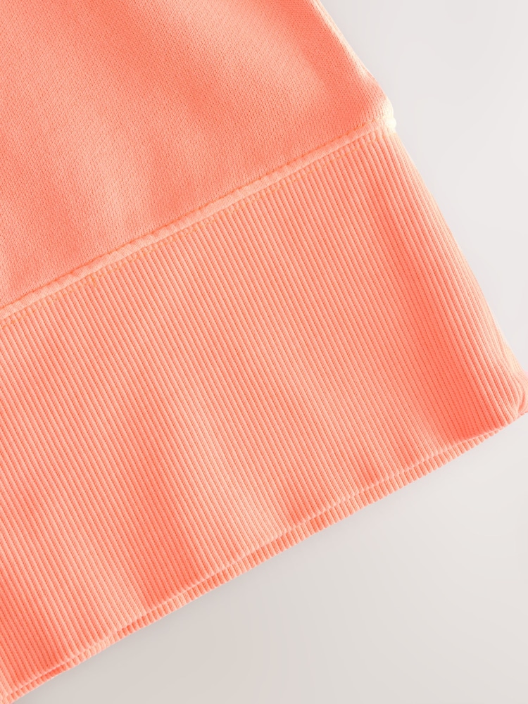 Naranja fluorescente - Raw Hem Detail Washed 100% Cotton Crew Neck Sweatshirt - Imagen 10 de 10 Naranja fluorescente - Raw Hem Detail Washed 100% Cotton Crew Neck Sweatshirt - Imagen 10 de 10