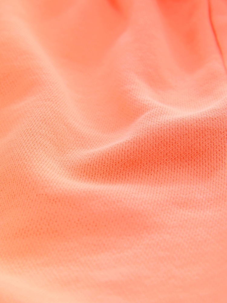 Fluoriserend oranje - Raw Hem Detail Washed 100% Cotton Jersey Shorts - Image 8 of 9