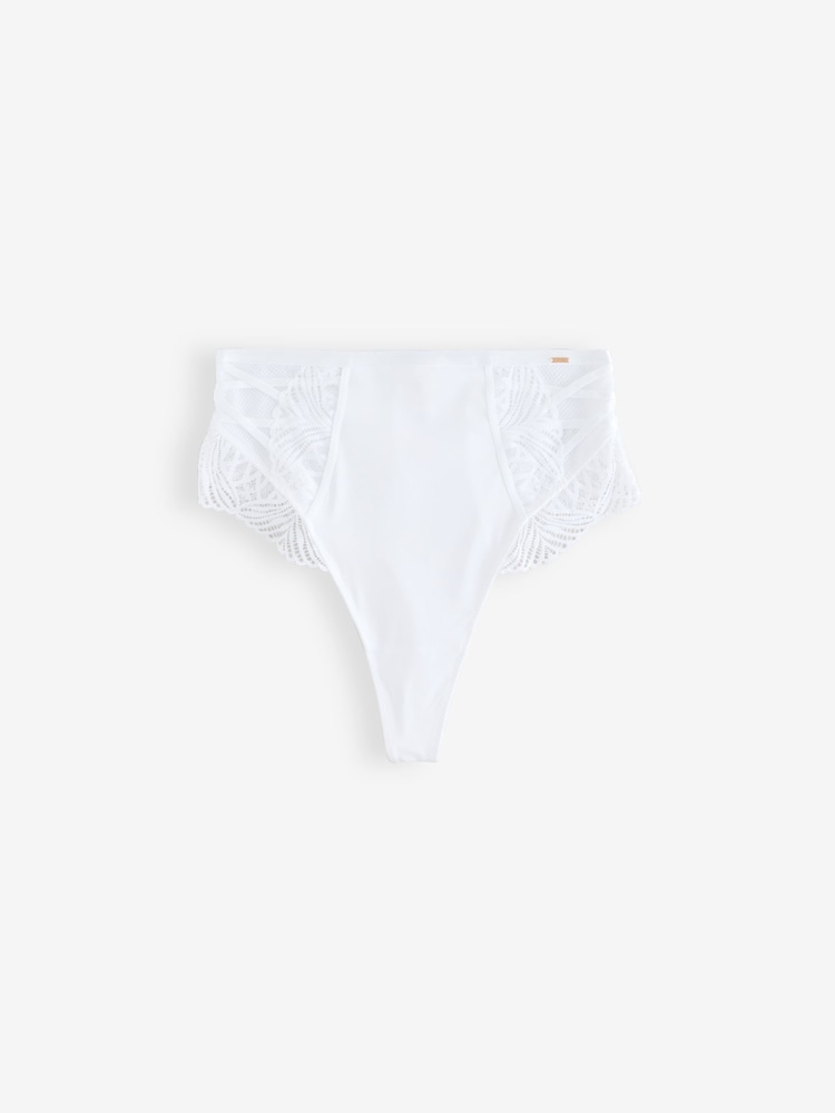 String Lipsy Geo en dentelle taille haute pour le contrôle du ventre - Image 5 of 8