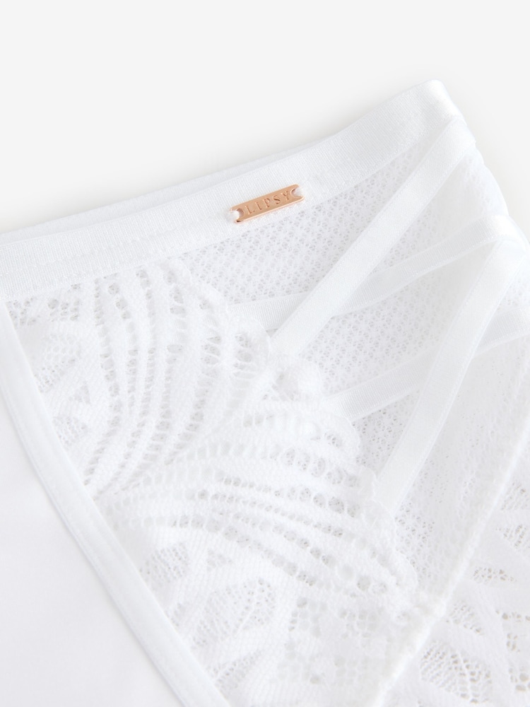 String Lipsy Geo en dentelle taille haute pour le contrôle du ventre - Image 6 of 8