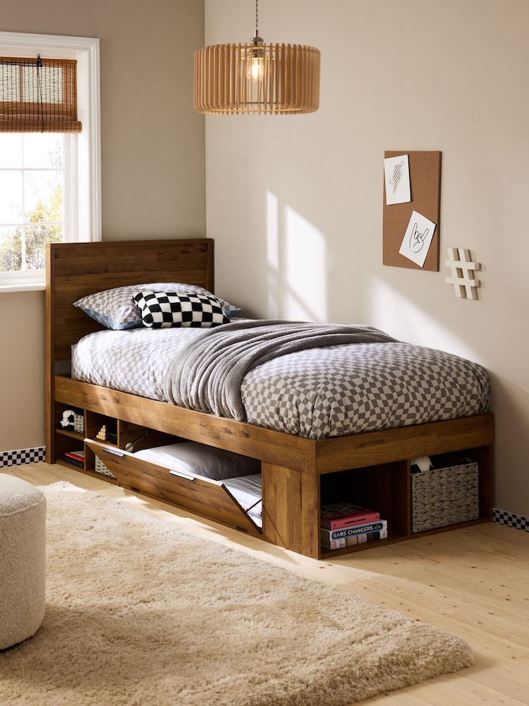 Oak Wood Effect Bronx Kids Loft Bed Frame - Image 2 of 7