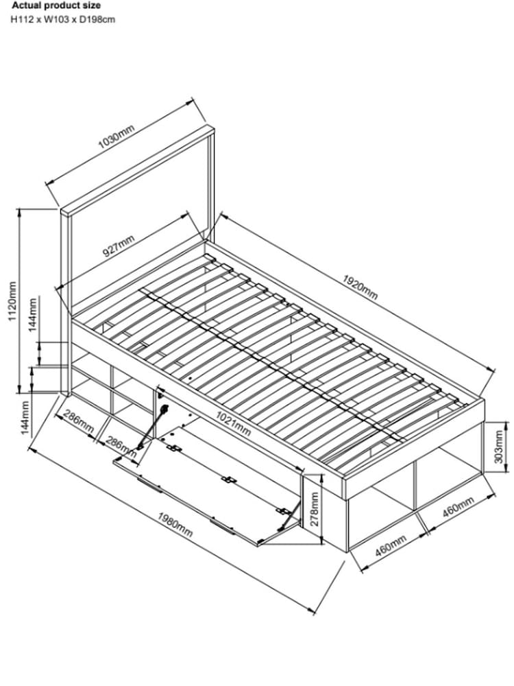 Oak Wood Effect Bronx Kids Loft Bed Frame - Image 7 of 7
