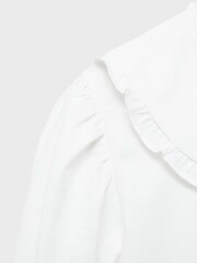 Mango Cream Babydoll Neck 100% Cotton T-Shirt - Image 3 of 6