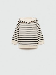 Mango Black/Cream Striped Print Sweatshirt - Image 3 of 5