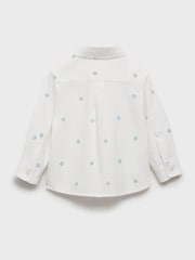 Mango Cream 100% Cotton Snoflake Embroided Shirt - Image 2 of 3
