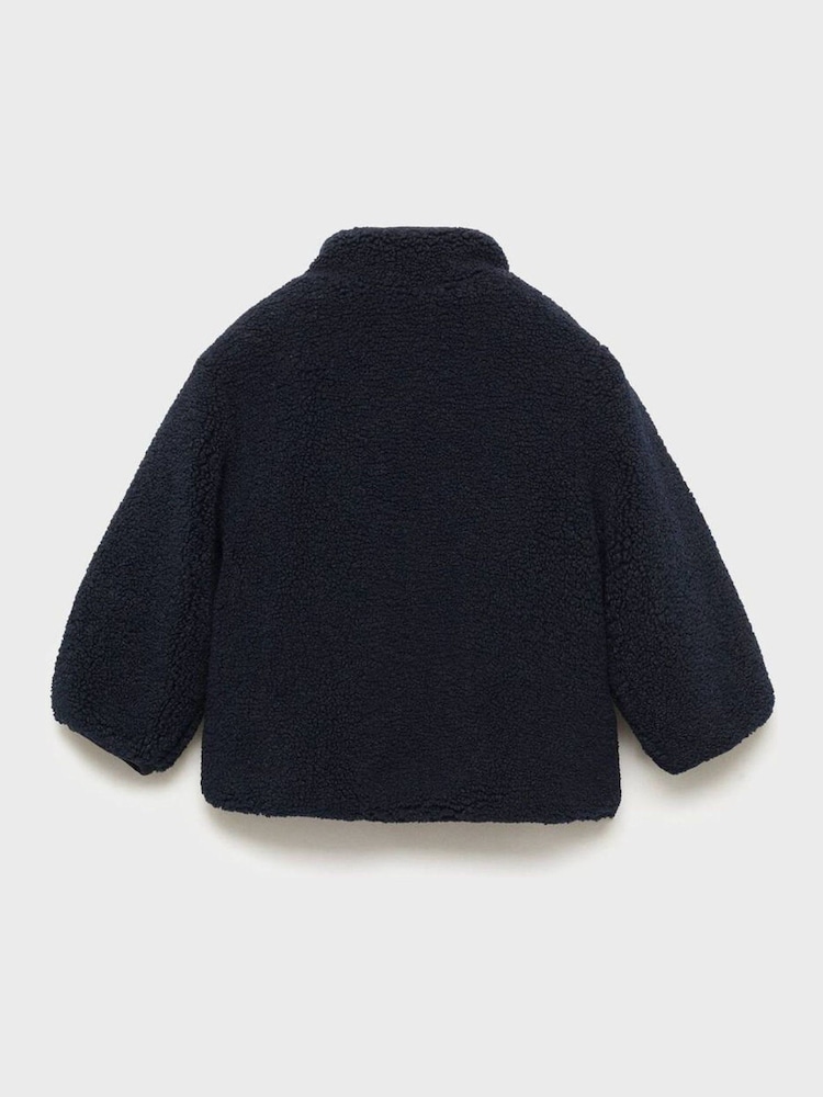 Mango Blue Shearling-Effect Jacket - Image 2 of 3