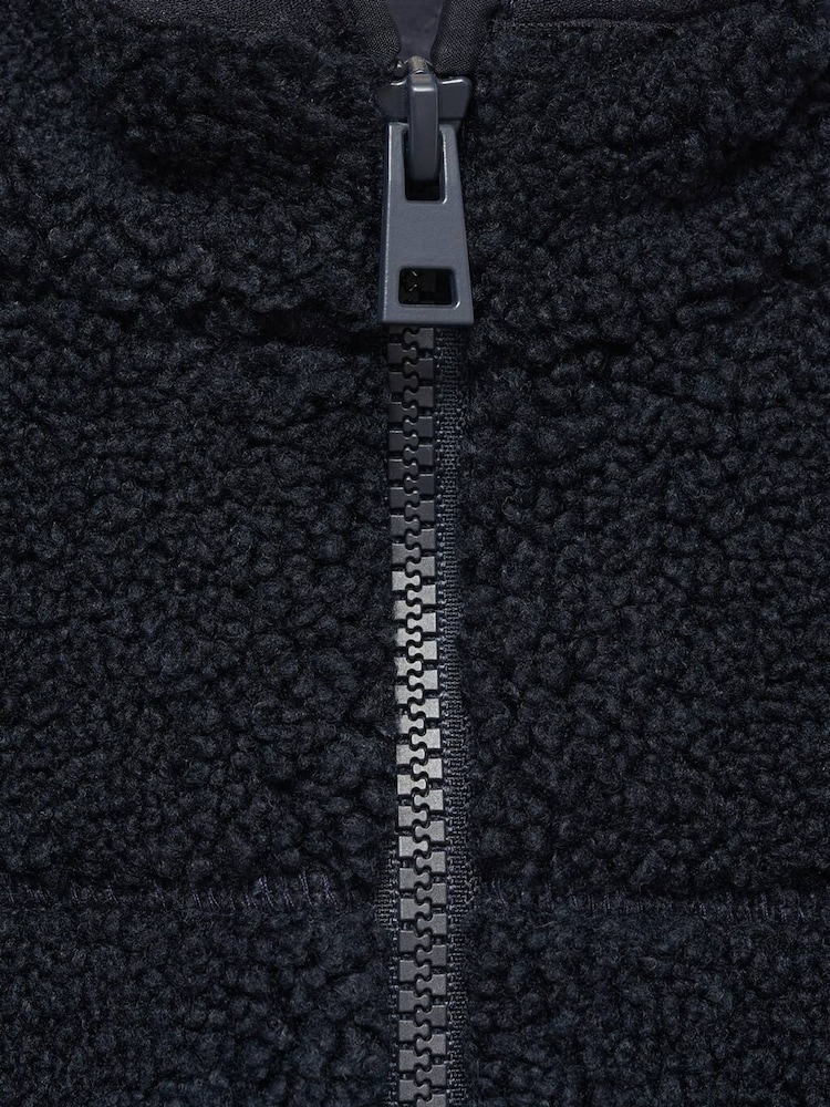 Mango Blue Shearling-Effect Jacket - Image 3 of 3 Mango Blue Shearling-Effect Jacket - Image 3 of 3