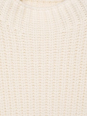 Mango Cream Knitted High Neck Vest - Image 4 of 4