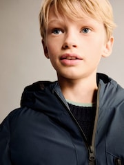 Mango Blue Hood Quilted Coat - Image 3 of 6