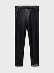 Mango Black Faux Leather Leggings - Image 1 of 3