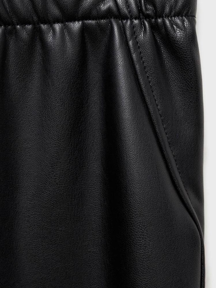 Mango Black Faux Leather Leggings - Image 3 of 3