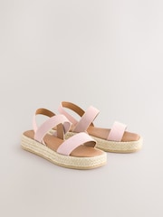 وردي جلد - صندل بنعل مسطح Raffia من Forever Comfort® - صورة 5 من 8